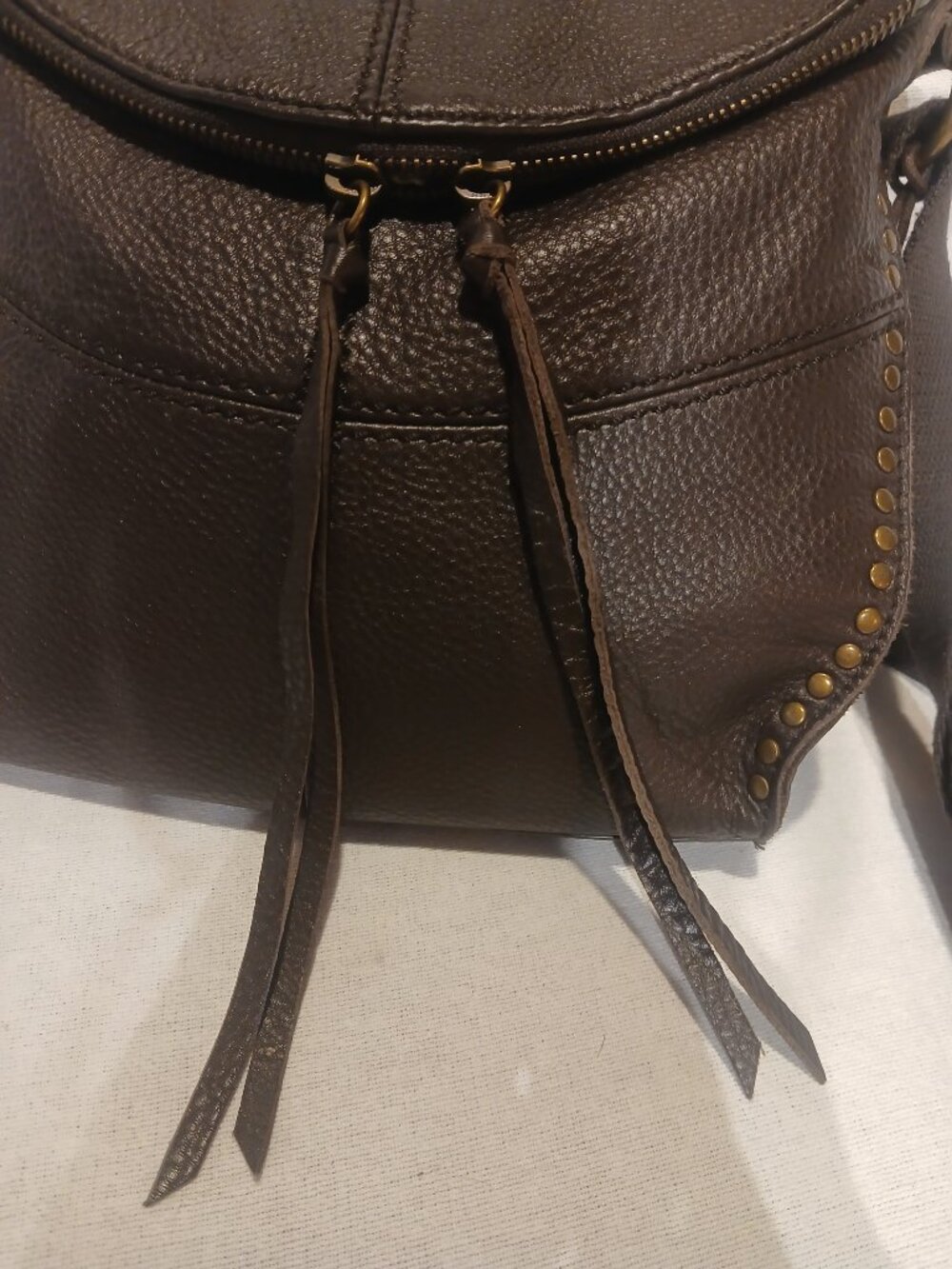 The Sak Crossbody Bag Leather Brown Pebbled Leather Silverlake - Picture 3 of 13